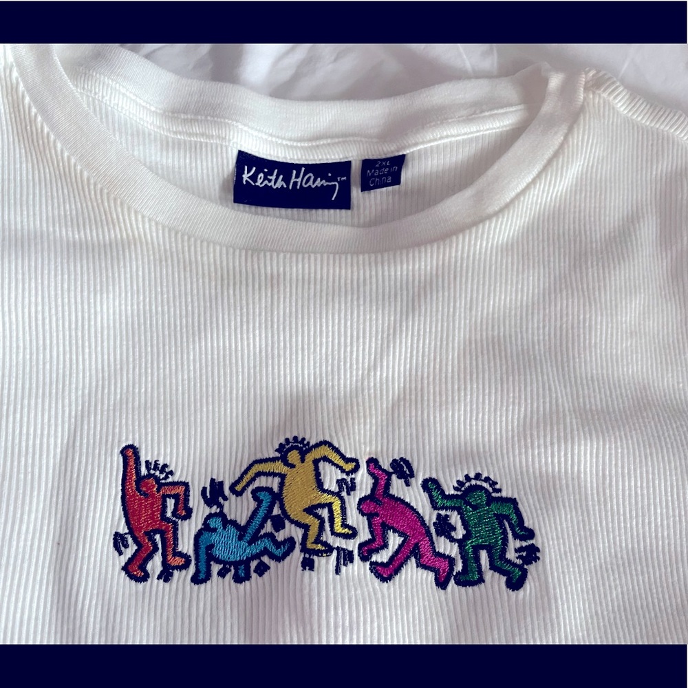 Keith Haring crop top/baby tee